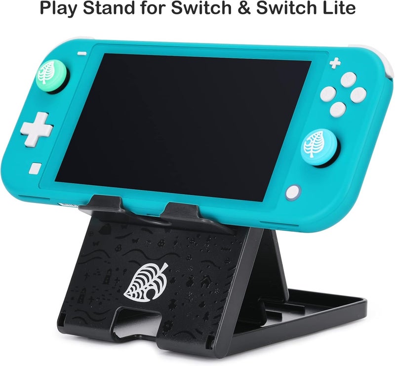 Tscope Switch Stand for Nintendo, for Animal Crossing Adjustable Switch 2 / Lite/OLED Compact Portable Foldable Holder for Nintendo Accessories (Black) - Image 3